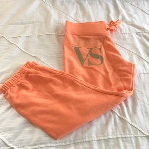 Victoria secret sweat pants orange coral XS